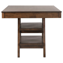 Load image into Gallery viewer, Dewey 2-drawer Counter Height Table with Open Shelves Walnut
