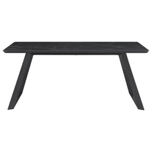 Load image into Gallery viewer, Smith Rectangle Ceramic Top Dining Table Black and Gunmetal
