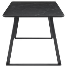 Load image into Gallery viewer, Smith Rectangle Ceramic Top Dining Table Black and Gunmetal
