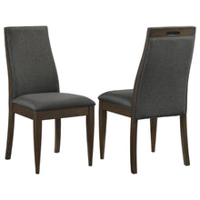 Load image into Gallery viewer, Wes Upholstered Side Chair (Set of 2) Grey and Dark Walnut

