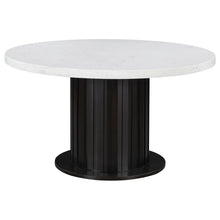 Load image into Gallery viewer, Sherry Round Dining Table Rustic Espresso and White
