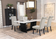 Load image into Gallery viewer, Sherry 5-piece Rectangular Marble Top Dining Set Sand and White
