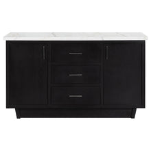 Load image into Gallery viewer, Sherry 3-drawer Marble Top Dining Sideboard Server White and Rustic Espresso

