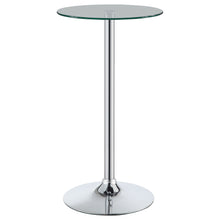 Load image into Gallery viewer, Abiline Glass Top Round Bar Table Chrome
