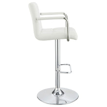 Load image into Gallery viewer, Palomar Adjustable Height Bar Stool White and Chrome
