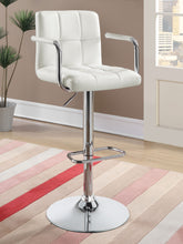 Load image into Gallery viewer, Palomar Adjustable Height Bar Stool White and Chrome
