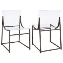 Load image into Gallery viewer, Adino Acrylic Dining Side Chair Clear and Black Nickel (Set of 2)
