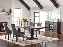 Load image into Gallery viewer, Phelps Rectangular Trestle Dining Set Antique Noir and Grey
