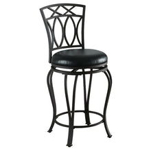Load image into Gallery viewer, Adamsville Upholstered Swivel Counter Height Stool Black
