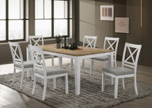 Load image into Gallery viewer, Hollis Rectangular Solid Wood Dining Table Brown and White
