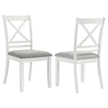 Load image into Gallery viewer, Hollis Cross Back Wood Dining Side Chair White (Set of 2)

