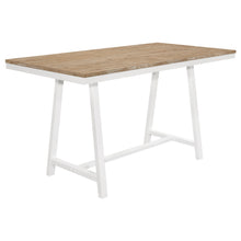 Load image into Gallery viewer, Hollis Rectangular Counter Height Dining Table Brown and White
