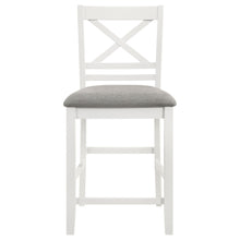 Load image into Gallery viewer, Hollis X-Back Counter Height Dining Chairs White and Grey (Set of 2)
