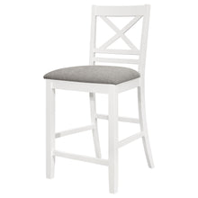 Load image into Gallery viewer, Hollis X-Back Counter Height Dining Chairs White and Grey (Set of 2)
