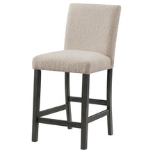 Load image into Gallery viewer, Alba Boucle Upholstered Counter Height Dining Chair Beige and Charcoal Grey (Set of 2)
