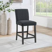 Load image into Gallery viewer, Alba Boucle Upholstered Counter Height Dining Chair Black and Charcoal Grey (Set of 2)

