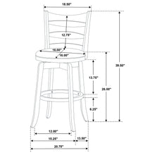 Load image into Gallery viewer, Murphy Ladder Back Counter Height Swivel Bar Stool Dark Cherry and Brown
