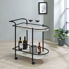 Load image into Gallery viewer, Desiree 2-tier Bar Cart with Casters Black
