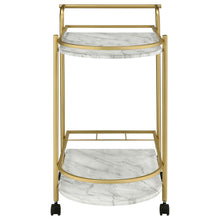 Load image into Gallery viewer, Desiree 2-tier Bar Cart with Casters Gold
