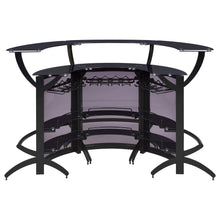 Load image into Gallery viewer, Dallas 2-shelf Curved Home Bar Smoke and Black Glass (Set of 3)
