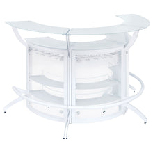 Load image into Gallery viewer, Dallas 2-shelf Curved Home Bar White and Frosted Glass (Set of 3)
