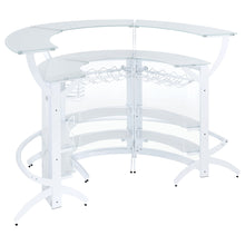 Load image into Gallery viewer, Dallas 2-shelf Curved Home Bar White and Frosted Glass (Set of 3)
