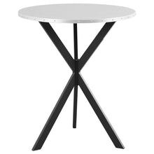 Load image into Gallery viewer, Kenzo Round Metal Top Bar Table Silver and Sandy Black
