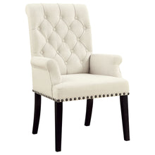 Load image into Gallery viewer, Alana Tufted Back Upholstered Arm Chair Beige
