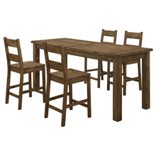 Load image into Gallery viewer, Coleman 5-piece Counter Height Dining Set Rustic Golden Brown
