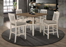 Load image into Gallery viewer, Sarasota 5-piece Counter Height Dining Set with Drop Leaf Nutmeg and Rustic Cream
