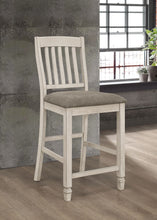 Load image into Gallery viewer, Sarasota Slat Back Counter Height Chairs Grey and Rustic Cream (Set of 2)
