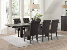 Load image into Gallery viewer, Calandra 7-piece Rectangular Dining Set with Extension Leaf Vintage Java and Grey
