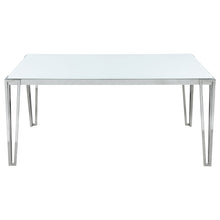 Load image into Gallery viewer, Pauline Rectangular Dining Table with Metal Leg White and Chrome
