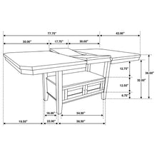 Load image into Gallery viewer, Prentiss 5-piece Rectangular Counter Height Dining Set with Butterfly Leaf Cappuccino

