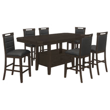 Load image into Gallery viewer, Prentiss 5-piece Rectangular Counter Height Dining Set with Butterfly Leaf Cappuccino
