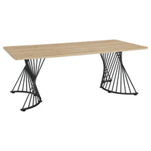 Load image into Gallery viewer, Altus Swirl Base Dining Table Natural Oak and Gunmetal
