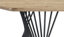 Load image into Gallery viewer, Altus Swirl Base Dining Table Natural Oak and Gunmetal

