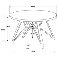 Load image into Gallery viewer, Neil Round Wood Top Dining Table Concrete and Black
