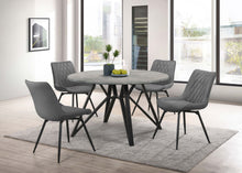 Load image into Gallery viewer, Neil Round Wood Top Dining Table Concrete and Black
