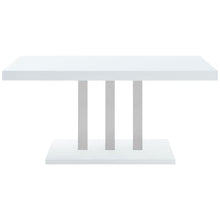 Load image into Gallery viewer, Brooklyn Rectangular Dining Table White High Gloss and Chrome
