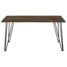 Load image into Gallery viewer, Topeka Live-edge Dining Table Mango Cocoa and Gunmetal
