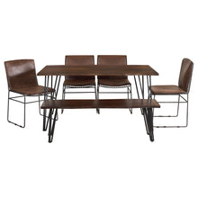 Load image into Gallery viewer, Topeka 6-piece Dining Set Mango Cocoa and Gunmetal

