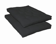 Load image into Gallery viewer, 7.5&quot; Deluxe Innerspring Futon Pad Black
