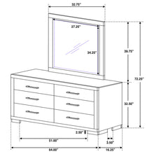 Load image into Gallery viewer, Jessica 6-drawer Dresser with Mirror Cappuccino
