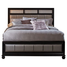 Load image into Gallery viewer, Barzini Wood Eastern King Panel Bed Black

