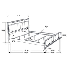 Load image into Gallery viewer, Barzini Wood California King Panel Bed Black
