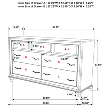 Load image into Gallery viewer, Barzini 7-drawer Rectangular Dresser Black
