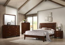 Load image into Gallery viewer, Serenity Wood Eastern King Panel Bed Rich Merlot
