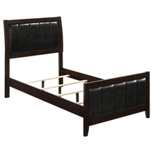 Load image into Gallery viewer, Carlton Wood Twin Panel Bed Cappuccino
