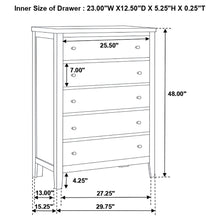 Load image into Gallery viewer, Carlton 5-drawer Bedroom Chest Cappuccino
